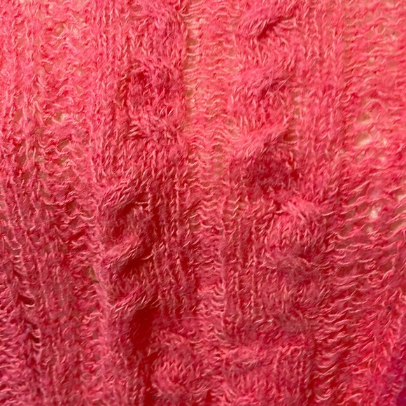 Free People Extra Long Sleeve Crop Knit Sweater Wide Neck Women's Medium - Picture 3 of 5